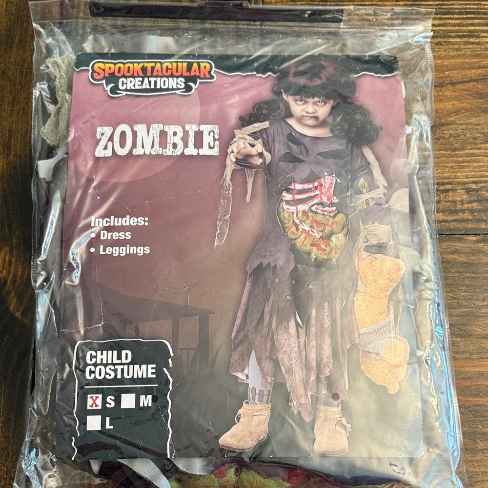 Spooktacular Creations Girls Zombie Costume - Purple and Gray (S)